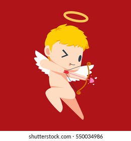 A Cupid ready to release love arrow