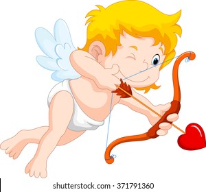 Cupid ready to shoot his arrow