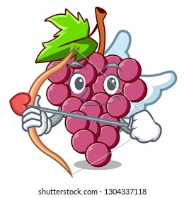 Cupid red grapes fruit in cartoon shape