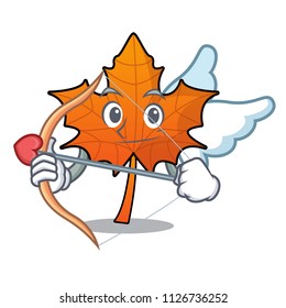 Cupid red maple leaf character cartoon