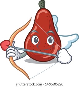 Cupid red pears in the character shape