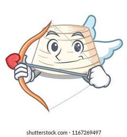 Cupid ricotta cheese icon in character cartoon