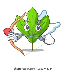 Cupid sassafras leaf isolated in the character