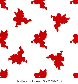 Cupid  seamless pattern vector image 