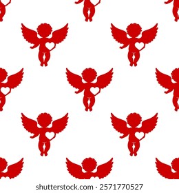 Cupid  seamless pattern vector image 
