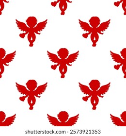 Cupid  seamless pattern vector image 