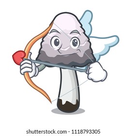 Cupid shaggy mane mushroom character cartoon