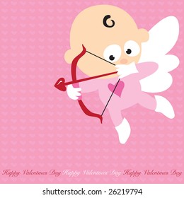 Cupid shooting an arrow of love