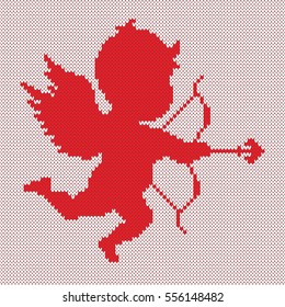 Cupid Silhouette. Jacquard Fairisle Knitting Pattern