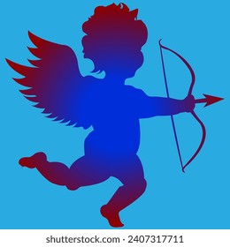 cupid silhouette for valentine's day