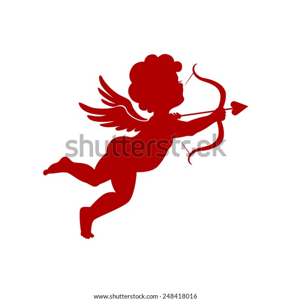Cupid Silhouette Vector Illustration Stock Vector Royalty Free 248418016 6375