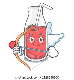Cupid strawberry smoothie character cartoon