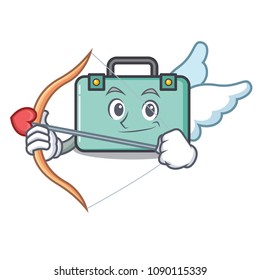 Cupid suitcase character cartoon style