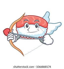 Cupid sushi salmon character cartoon