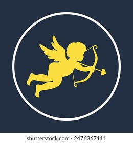 Cupido símbolo hermoso fondo abstracto diseño de Ilustración vectorial