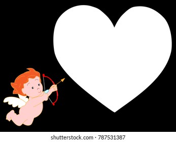 Cupid is targeting the heart of love on Valentine's Day.

