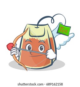 Cupid tea bag character cartoon