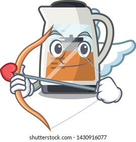 Cupid tea maker isolated with the mascot