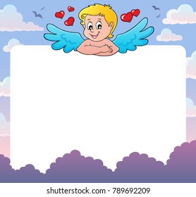 Cupid thematics frame 2 - eps10 vector illustration.