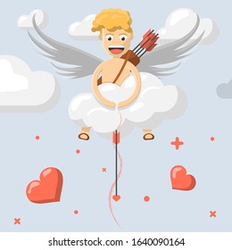 Cupid throws arrows of love