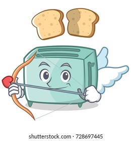 Cupid toaster character cartoon style
