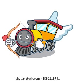 Cupid train character cartoon style