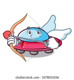 Cupid ufo character cartoon style