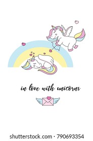 cupid unicorn love card