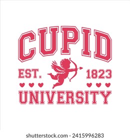 Cupid University EPS Varsity Design svg