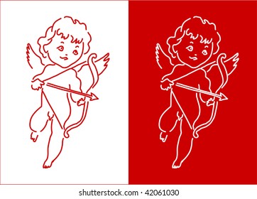 Cupid Valentine's Day background