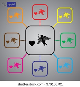 Cupid  - Valentine's Day vector icon