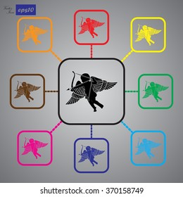 Cupid  - Valentine's Day vector icon