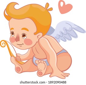 Cupid, vector color illustration Valentine's Day