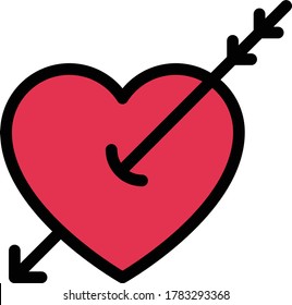 cupid vector flat color icon 
