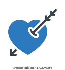 cupid vector glyph color icon 