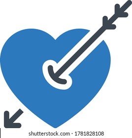 cupid vector glyph color icon 