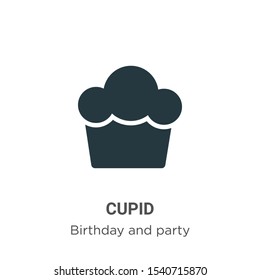 Cupid vector icon on white background. Flat vector cupid icon symbol sign from modern birthday and party collection for mobile concept and web apps design.