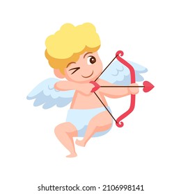 Cupid Vector Illustration Isolated On White Bakground. Eps Vector