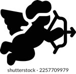 cupid  Vector illustration on a transparent background. Premium quality symmbols. Glyphs vector icons for concept and graphic design. 
