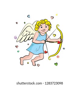 Cupid vector. Valentine's Day