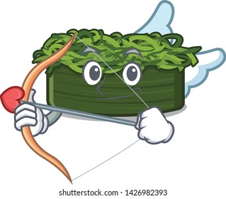 Cupid wakame chuka is served cartoon plates