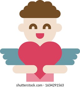 Cupid - Wedding icon set. High quality flat vector illustration for website and mobile application.