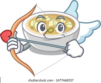 Cupid wonton soup in the mascot shape