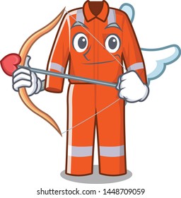 Cupid working overalls in the cartoon shape