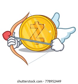 Cupid Zcash coin character cartoon