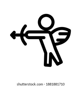 Cupidon icon or logo isolated sign symbol vector illustration - high quality black style vector icons
