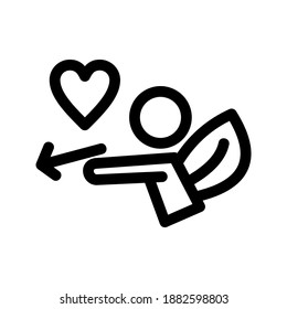 Cupidon icon or logo isolated sign symbol vector illustration - high quality black style vector icons

