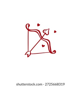 Cupids handgezeichnete Vektorgrafik. Amor-Vektorsymbol