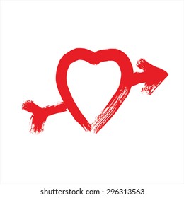 cupid's arrow heart