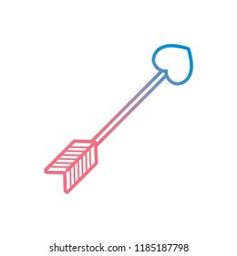 cupids arrow icon over white